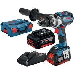 Bosch Wiertarko-wkrętarka akumulatorowa udarowa GSB 18 V-110C, 2 x aku Li-Ion 5,0 Ah, ładowarka GAL1840, walizka L-Boxx