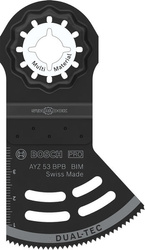 Bosch Brzeszczot wielofunkcyjny do cięcia wgłębnego PRO AYZ 53 BPB Multitool Blade, 53 x 40 mm BiM do drewna z gwoździami, płyt gipsowych, płyt lamonowanych