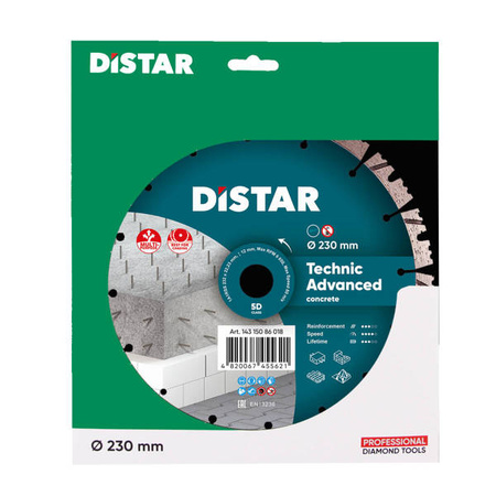 Distar Tarcza do cięcia 1A1RSS TECHNIC ADVANCED do cięcia kostki brukowej 232x2,6/1,8x12x22,23 mm