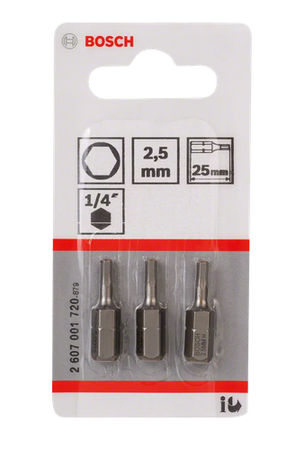 Bosch Bit Extra Hard imbus 2,5 25mm /opk. 3 szt./
