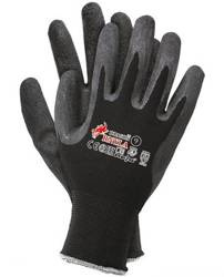Rękawice ochronne nylon-latex czarne RNYLAB 10