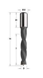 CMT Wiertło HW nieprzelotowe D=10 I=43 L=70 S=10x20 RH