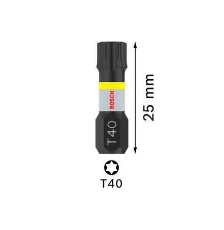 Bosch końcówka wkręcająca TX40 Impact 25 mm opakowanie 2 sztuki