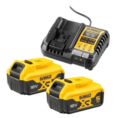 Dewalt Zestaw zasilający ładowarka DCB1104 + 2 akumulatory DCB184 5.0 Ah