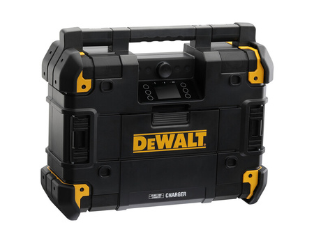 Dewalt Radio budowlane DWST1-81078-QW z wbudowaną ładowarką USB FM DAB Bluetooth / ładowarka 10.8V/18V TSTAK Connect