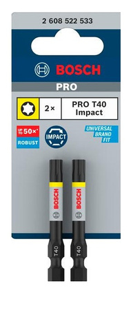 Bosch końcówka wkręcająca TX40 Impact 55 mm opakowanie 2 szt