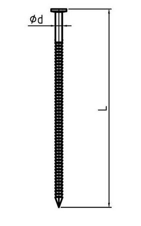Gwóźdź pierścieniowy koletowany 2,1x50 opk 17500