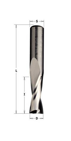 CMT Frez spiralny D=3 I=12 L=60 S=8 Z=2 obróbka wykańczająca - wiór w górę