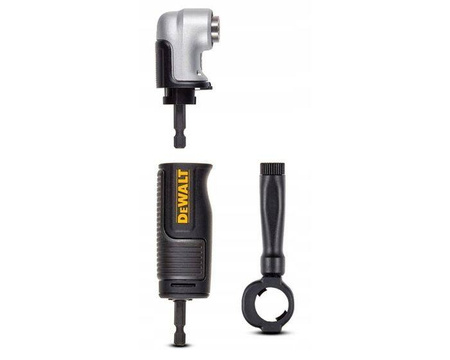 Dewalt Udarowa głowica kątowa 90° z 2-częściową rozkładaną rękojeścią / adapter do końcówek 1/4" 2w1 do zakrętarki udarowej, wiertarki, wiertarko-wkrętarki IMPACT EXTREME