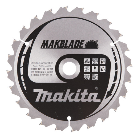 Makita Tarcza tnąca 190x20 24z