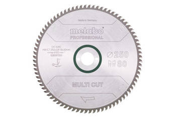 Metabo Piła tarczowa HW/CT 250x2.8x30 z80 WZ 10