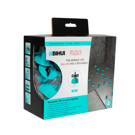 BIHUI System do poziomowania płytek wielokrotnego użytku opakowanie 50 szt.