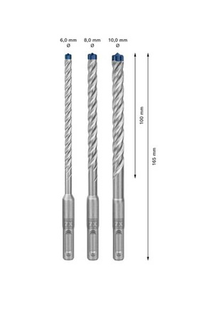 Bosch Zestaw wierteł SDS-Plus 7X Expert Set 6, 8,10 mm 3 szt.