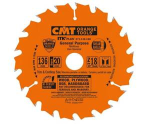 CMT Piła ITK D=136 F=20 Z=18N K=1.5/1.0