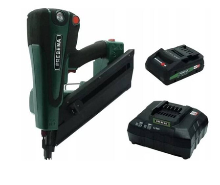 Prebena Gwoździarka akumulatorowa HYBRID PR100 SET4, ładowarka, 1 x akumulator 4.0 Ah, walizka, butla