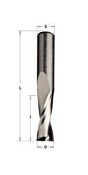 CMT Frez spiralny do drewna i pochodnych D=8 I=22 L=70 S=8 Z=2 obróbka wykańczająca - wiór w górę