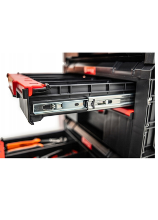 QBRICK Zestaw modułowych skrzyń narzędziowych Qbrick System QS PRO Drawer Workshop Set 5 2.0 (QS PRO Draw. 1 2.0 B + Draw 2 2.0 B + Draw 3 2.0 B + paltforma transp.)