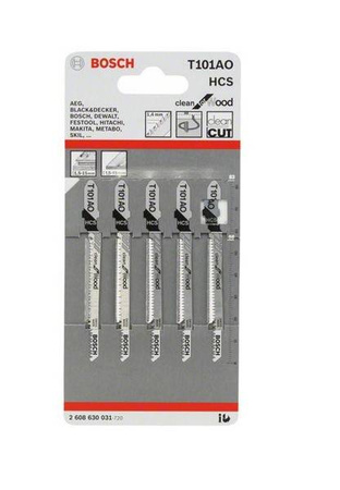 Bosch Brzeszczot do wyrzynarki T 101 AO Clean for Wood 83 mm podziałka 1,4 opk 5 szt