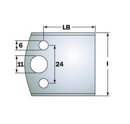CMT Noże HSS 40x32,5x4 mm