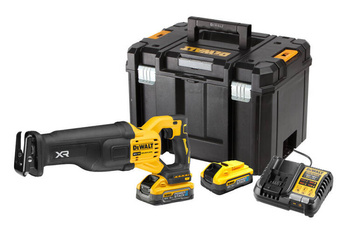 Dewalt Akumulatorowa piła szablasta DCS386H2T-QW 18V, 2 x 5.0 Ah Powerstack,  ładowarka, w walizce TSTAK