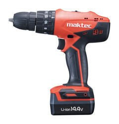 Akumulatorowa Wiertarko-wkrętarka udarowa Maktec MT080E 14,4V, 2 akumulatory 1,1Ah Li-Ion, walizka