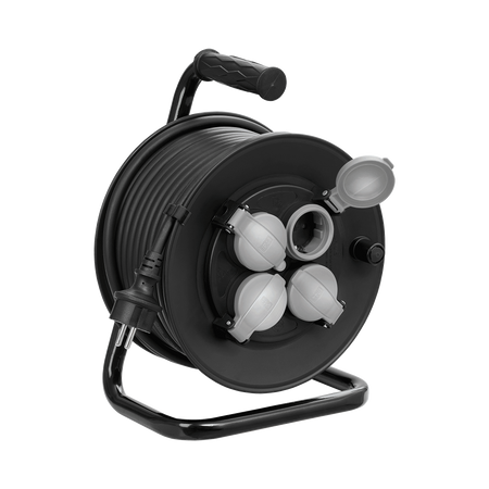 Lena Lighting Przedłużacz bebnowy IP 44 4 gniazda (PL-FR) H07RN-F 3x2,5 mm2 25m długości