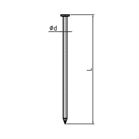 Gwoździe gładkie do gwoździarki bębnowe 2,1x40 /16800/ Prebena