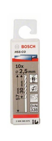 Bosch Wiertło stand. HSS-CO 135' 2,5/29mm /opk. 10 szt/