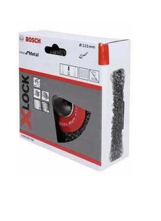 Bosch Szczotka tarczowa drut falisty 115 mm do stali X-LOCK