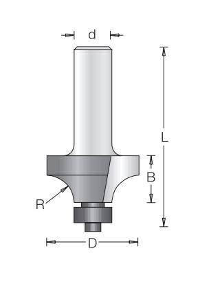 DIMAR Frez trzpieniowy D-32.7 R-10 d=8