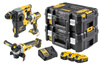 Dewalt Zestaw Combo 18V DCK305P3T-QW 18V XR (Zakrętak DCF887 + Młotowietarka DCH273 + Szlifierka kątowa DCG405 + 3 akumulatory DCB184 18V 5.0 Ah, ładowarka, 2 x walizka)