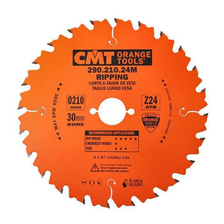 CMT Piła HM D=210 F=30 Z=24 K=2,8/1,8