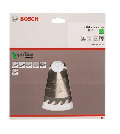 Bosch Piła tarczowa H OPTI 184x2.6x30 z36