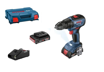 Bosch Wiertarko-wkrętarka akumulatorowa GSR 18V-50  2 x 2,0 Ah, ładowarka GAL18V-20, L-Case
