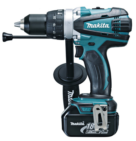 Makita Wiertarko-wkrętarka udarowa DHP458RTJ 18V 2x5.0 Ah Li-Ion MAKPAC