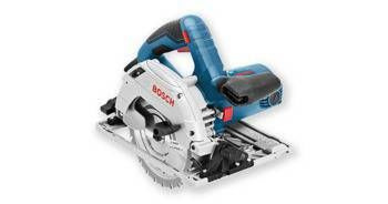 Pilarka tarczowa Bosch GKS 55+ GCE, 63mm, 1350W, z możliwością pracy na szynie prowadzącej, w kartonie