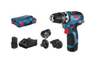Bosch Wiertarko-wkrętarka akumulatorowa GSR12V-35,aku 2x3,0 Ah, 4xGFA, ładowarka AL1240CV, L-Boxx