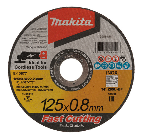 Makita Tarcze tnące 125x0,8x22,23 mm Z60U