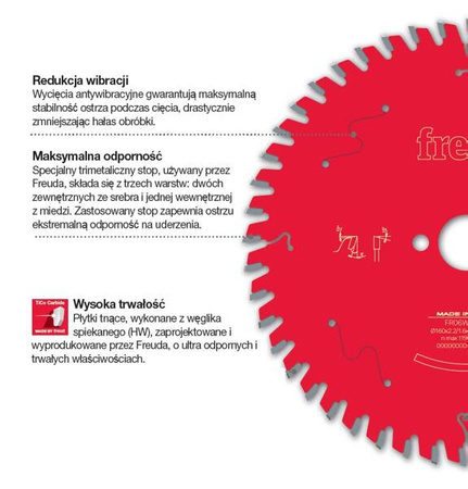 Freud Piła tarcza tnąca 160x1,8/1,2x20 z=48