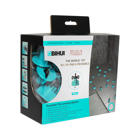BIHUI System do poziomowania płytek wielokrotnego użytku opakowanie 50 szt.