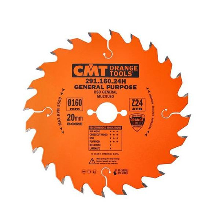 CMT Piła HM D=160 F=20 Z=24  K=2,2/1,6