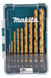 Makita Zestaw wierteł do metalu HSS-TiN, 1 - 10 mm, 10 szt. D-72849