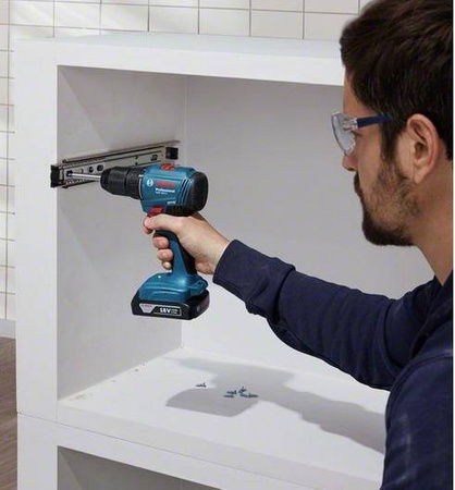 Bosch Wiertarko-wkrętarka GSR 185-LI 2x2,0 Ah, ładowarka GAL 18V-20, walizka