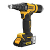 Dewalt Akumulatorowa nitownica 18V XR 10kN 25 mm, 2 akumulatory 2,0 Ah, ładowarka, walizka TSTAK