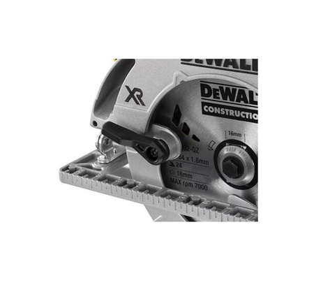 Dewalt Akumulatorowa pilarka tarczowa DCS572NT-XJ 18V, 184 mm z możliwością pracy na szynie prowadzacej  bez akumulatorów i ładowarki walizka TSTAK