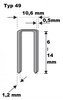 Zszywka zszywki tapicerskie typ 49 PF-14 / 14 mm do młotkowych i aku /8000