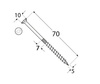 Wkręt ciesielski stożkowy DMX 5,0X70 /opk 200/