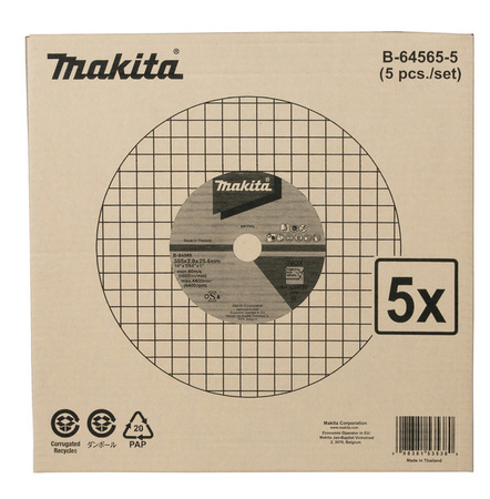 Makita Tarcze tnące INOX D=355mm, d=25,4mm, B=2,8mm /opk. 5 szt/