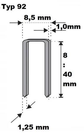 Zszywacz stolarski Ez-Fasten 92/25 AC na zszywki typ 92 do 25 mm
