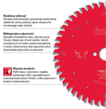 Freud Piła tarcza tnąca do aluminium 160 x 20 mm z52 do zagłębiarki